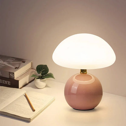 Simple Vintage Fungi Desk Lamp Soft Adjustable Glow