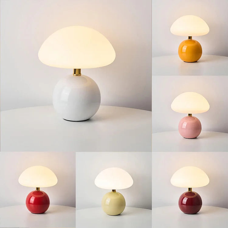 Simple Vintage Fungi Desk Lamp Soft Adjustable Glow