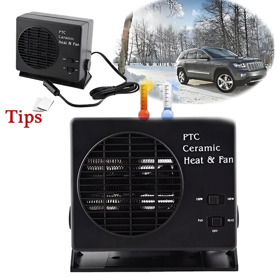 Compact 12V Car Heater with Ceramic Element