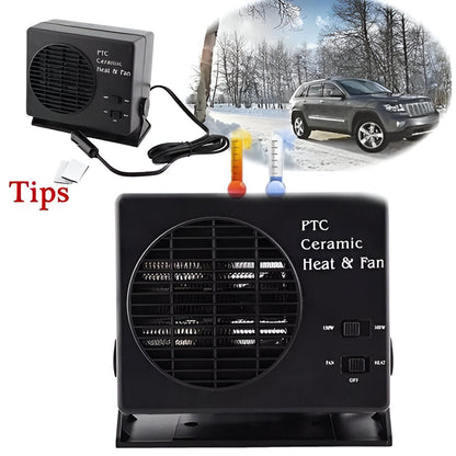 Compact 12V Car Heater with Ceramic Element