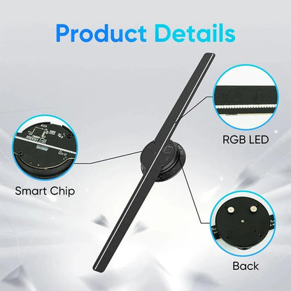 Colorful LED Ceiling Fan Light Projector