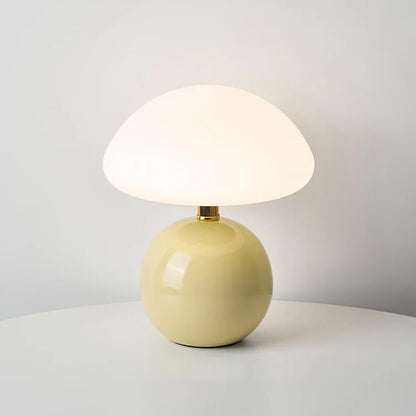 Vintage White Mushroom Bedside Table Lamp