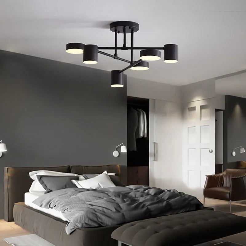 Stylish 6 Light Adjustable Ceiling Fixture for Modern Homes - Pexav