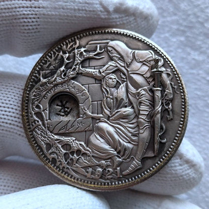 Unique Vintage Antique Nickel Figurine Collectible - Pexav