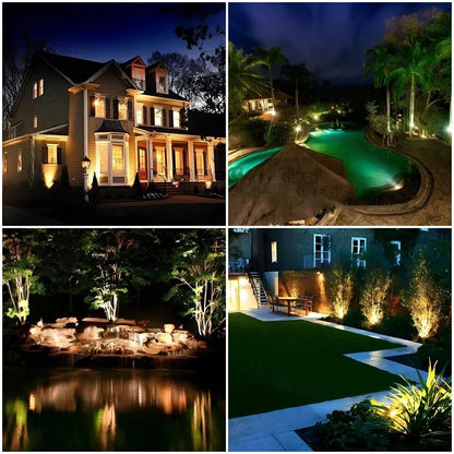Colorful Outdoor Solar Powered LED Yard Spotlight