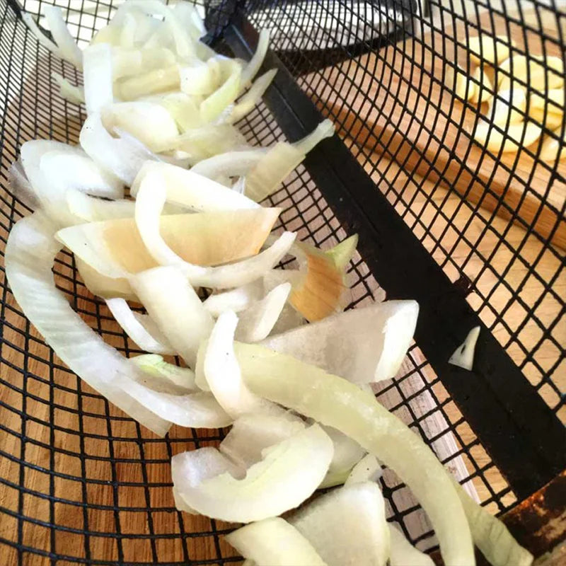 Easy Clean Outdoor Barbecue Grill Basket