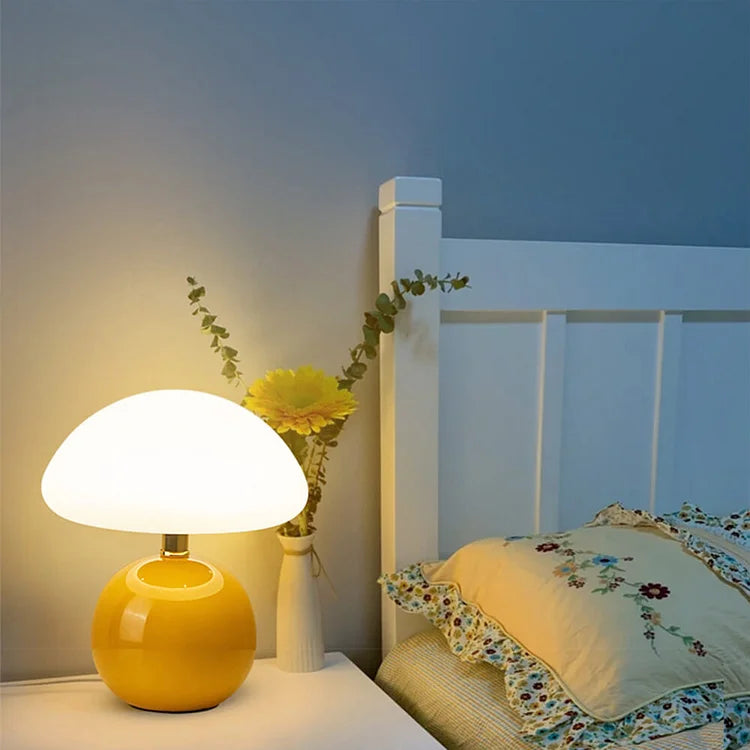 Simple Vintage Fungi Desk Lamp Soft Adjustable Glow