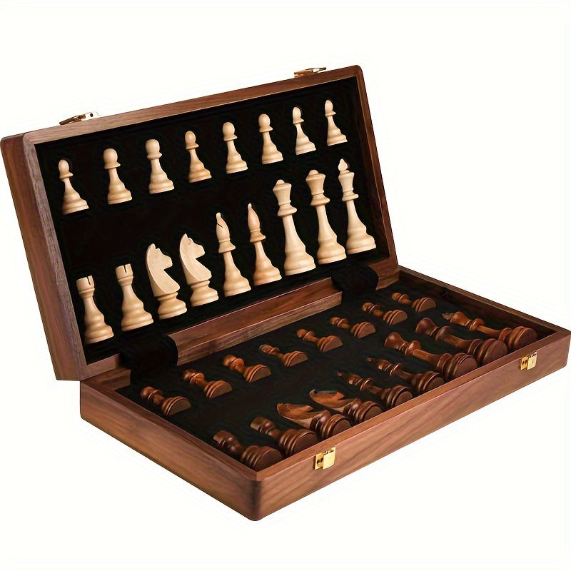 Traditional Wooden Chess Board Game Set - Pexav