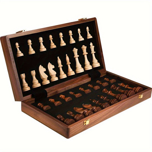 Traditional Wooden Chess Board Game Set - Pexav