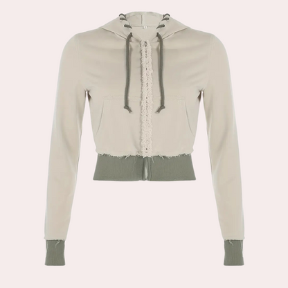 Stylish Women's Hooded Coat - Elise - Pexav