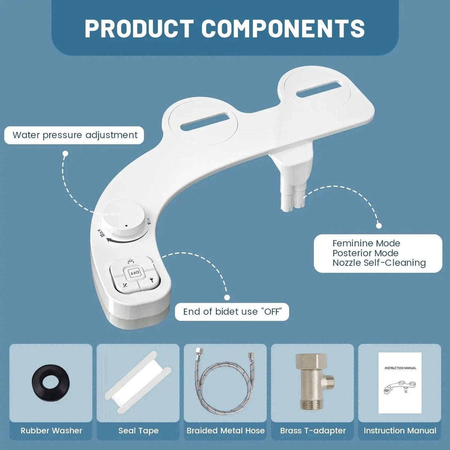 Self Cleaning Toilet Bidet Kit
