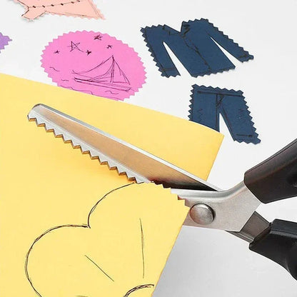 Sharp Zigzag Scissors for Fabric Cutting