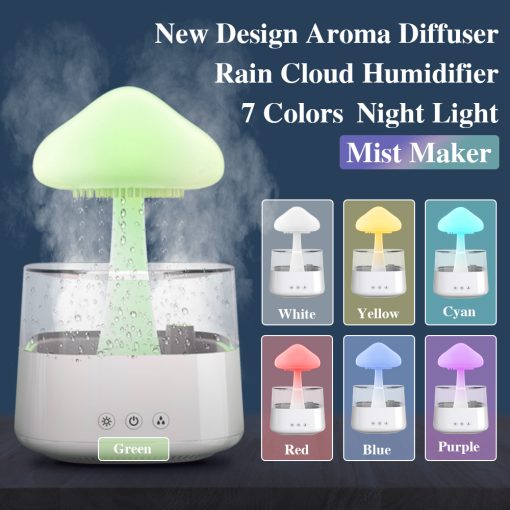 Compact Desk Lamp Humidifier Aroma Diffuser Night Light