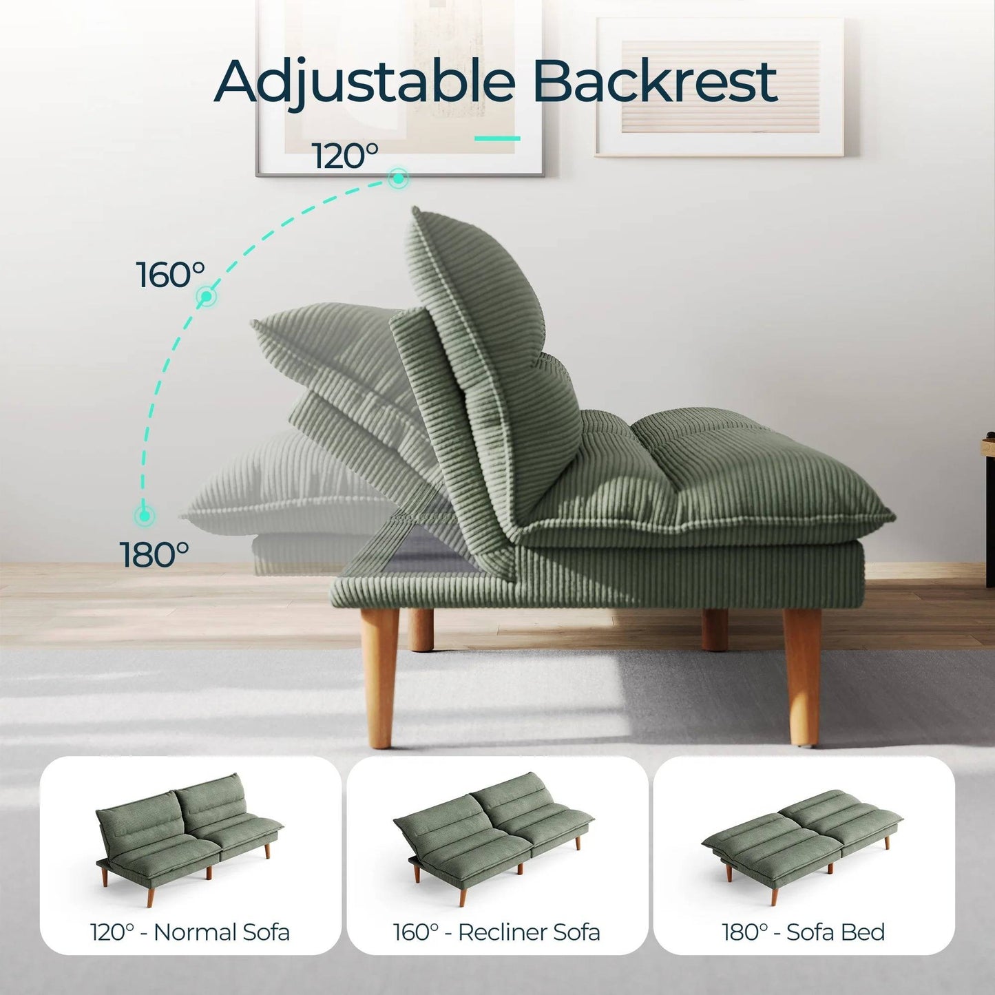 Space Saving Sleeper Sofa Bed
