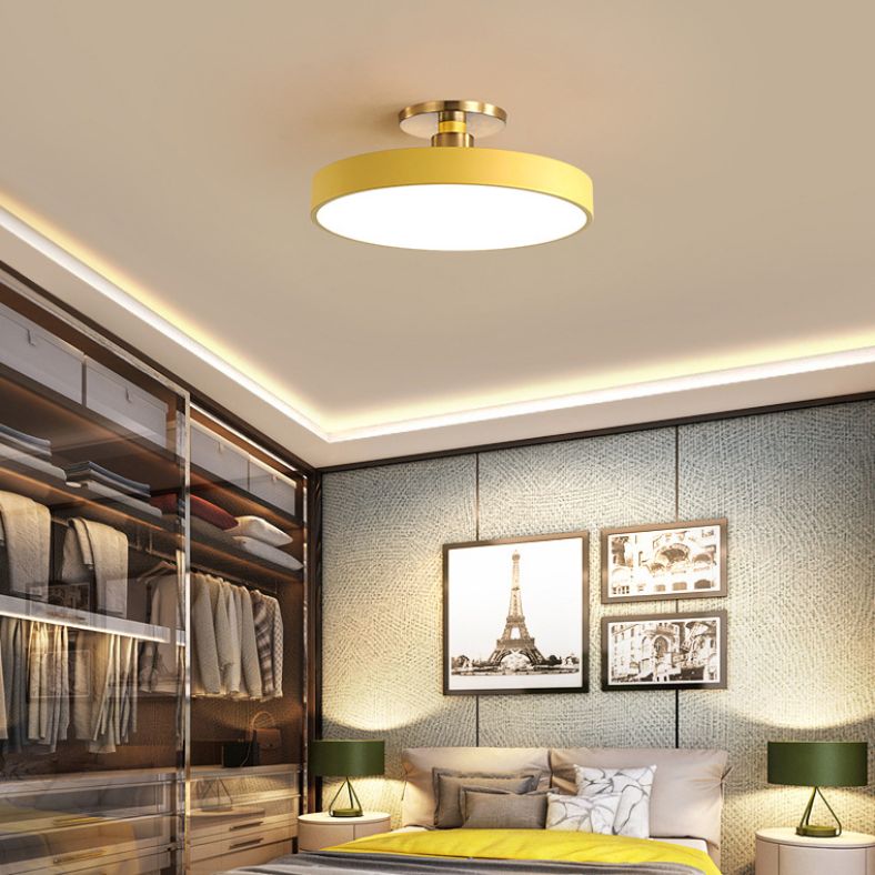 Simple White Round Ceiling Light Fixture
