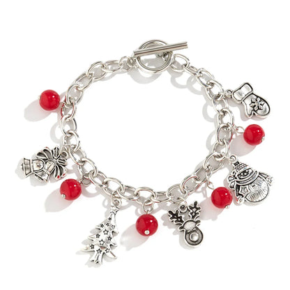 Sparkling Sterling Silver Charm Bangle - Pexav