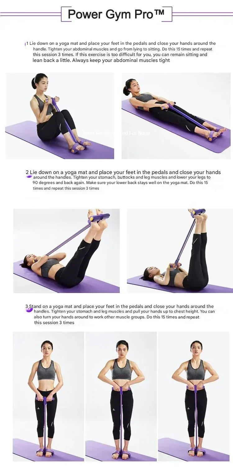 Fitness Resistance Band - FlexoTrainer-Purple-Nora Luxe