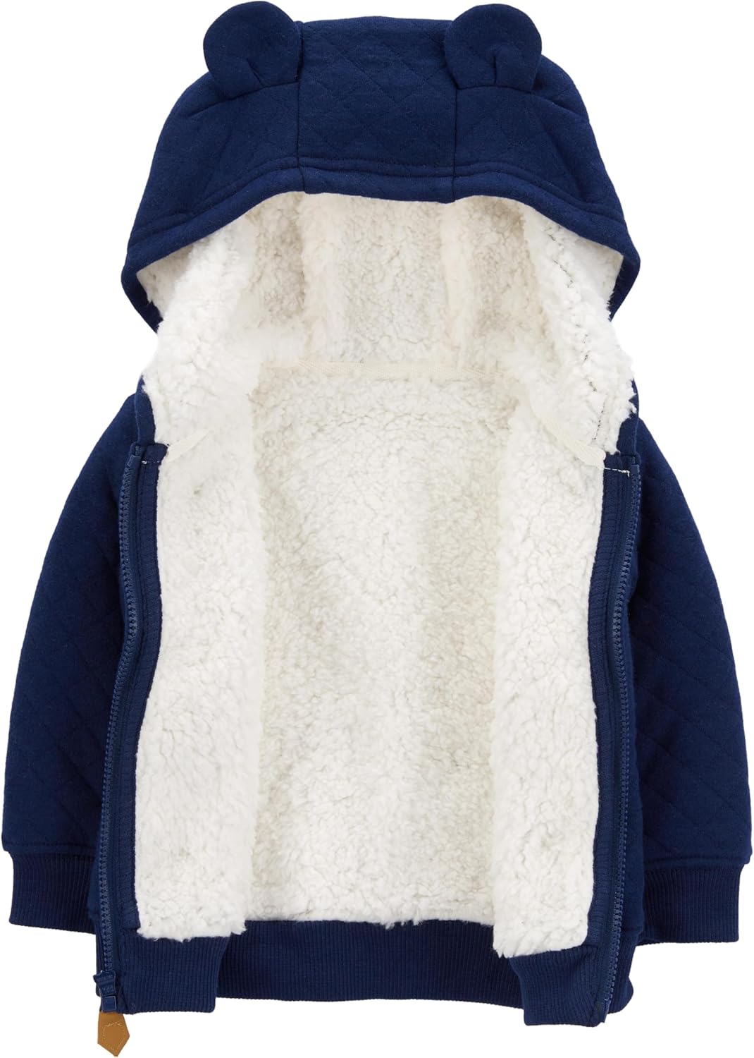 Fleece Baby Hoodie-Gray-0-3 Months-Nora Luxe