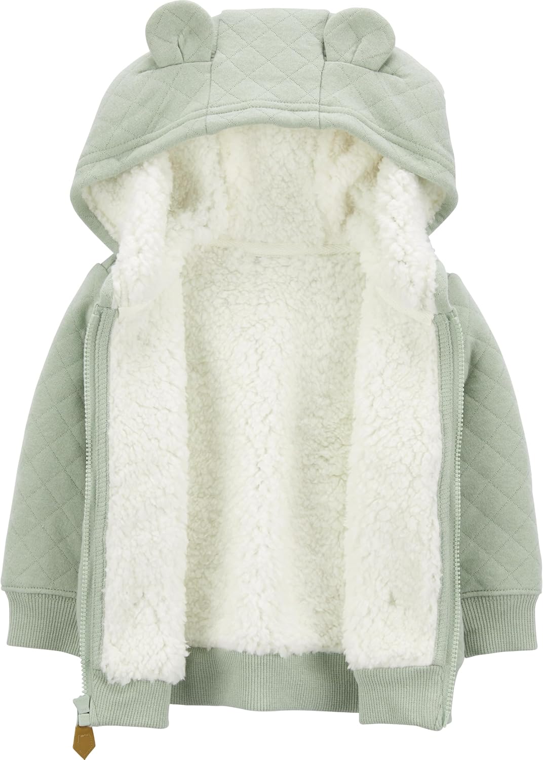 Fleece Baby Hoodie-Gray-0-3 Months-Nora Luxe