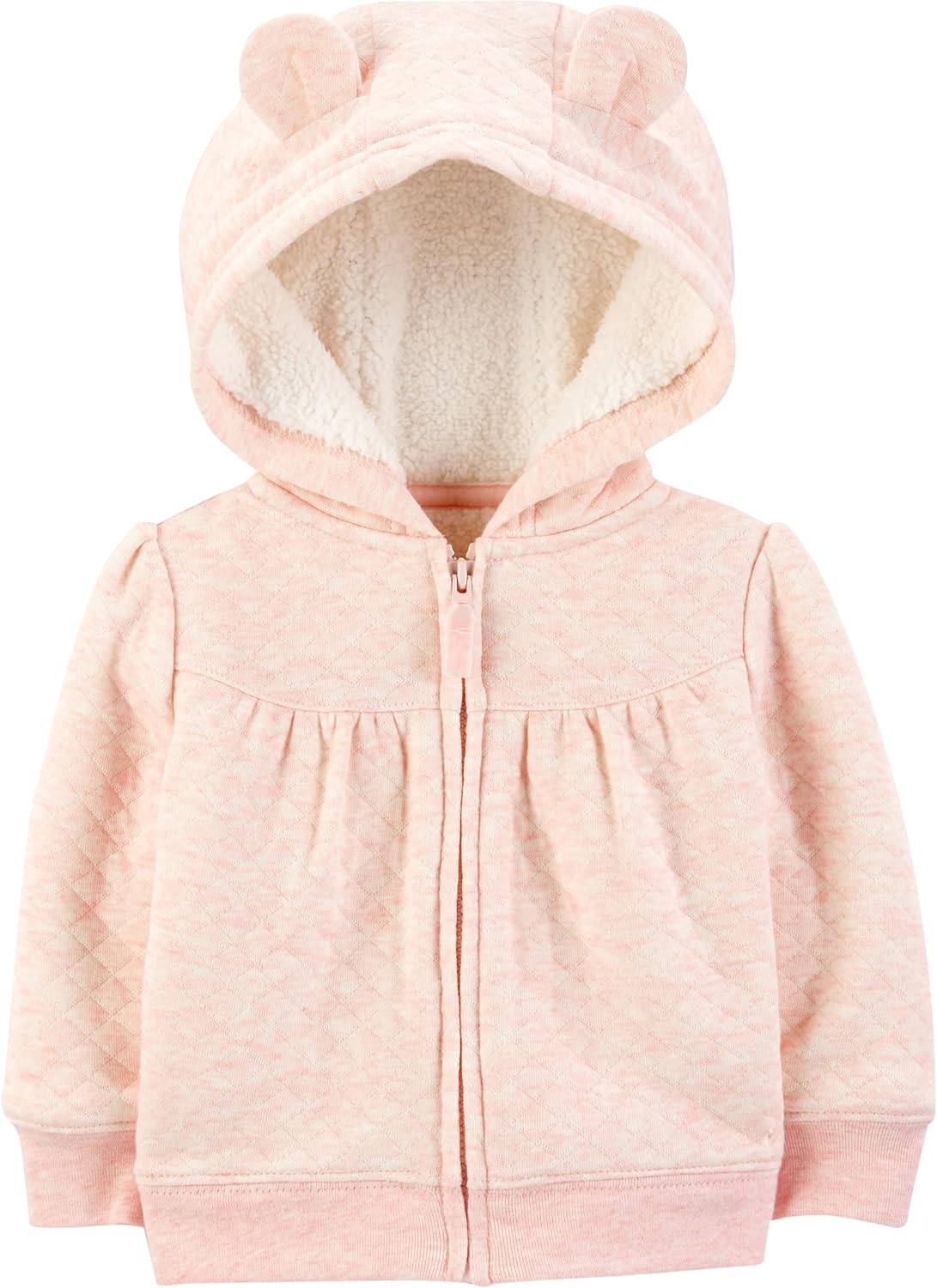 Fleece Baby Hoodie-Pink-0-3 Months-Nora Luxe
