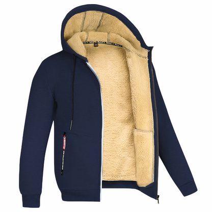 Fleece Lined Jacket - Liam-Dark Blue-XS-Nora Luxe