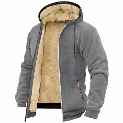 Fleece Lined Jacket - Liam-Gray-XS-Nora Luxe