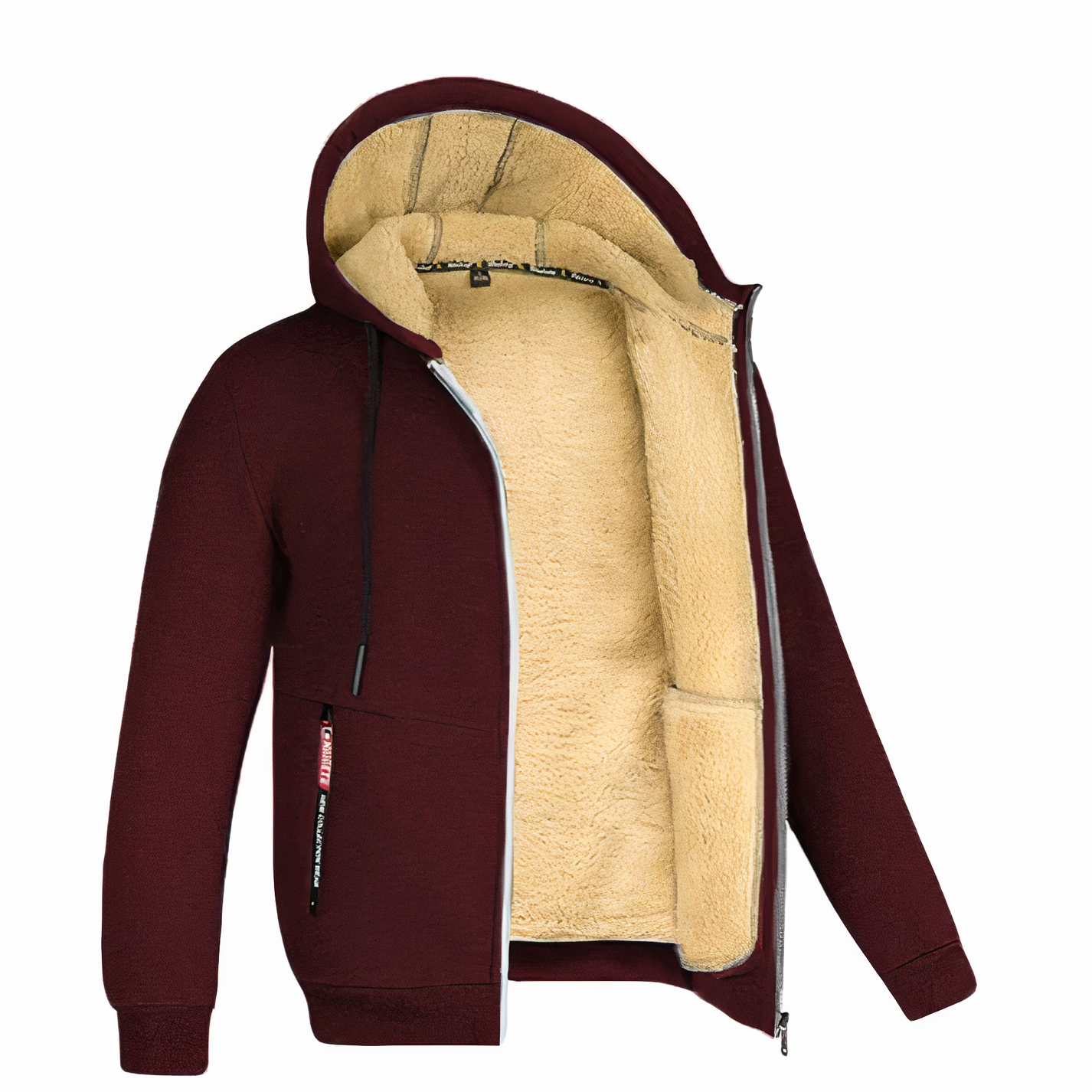 Warm Fleece Coated Parka Jacket - Pexav