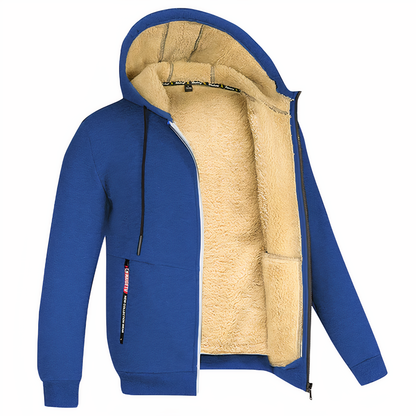 Fleece Lined Jacket - Liam-Royal Blue-XS-Nora Luxe