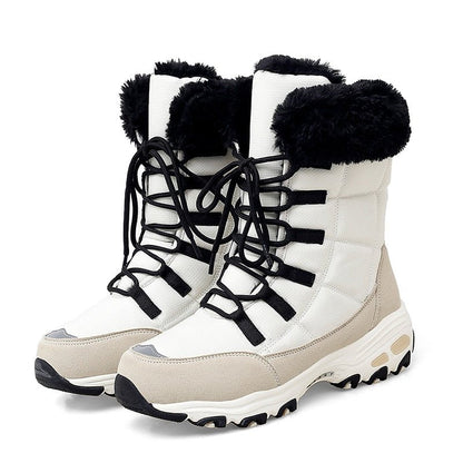 Fleece Lined Warm Snow Boots for Women - Eva-Black-3.0-Nora Luxe