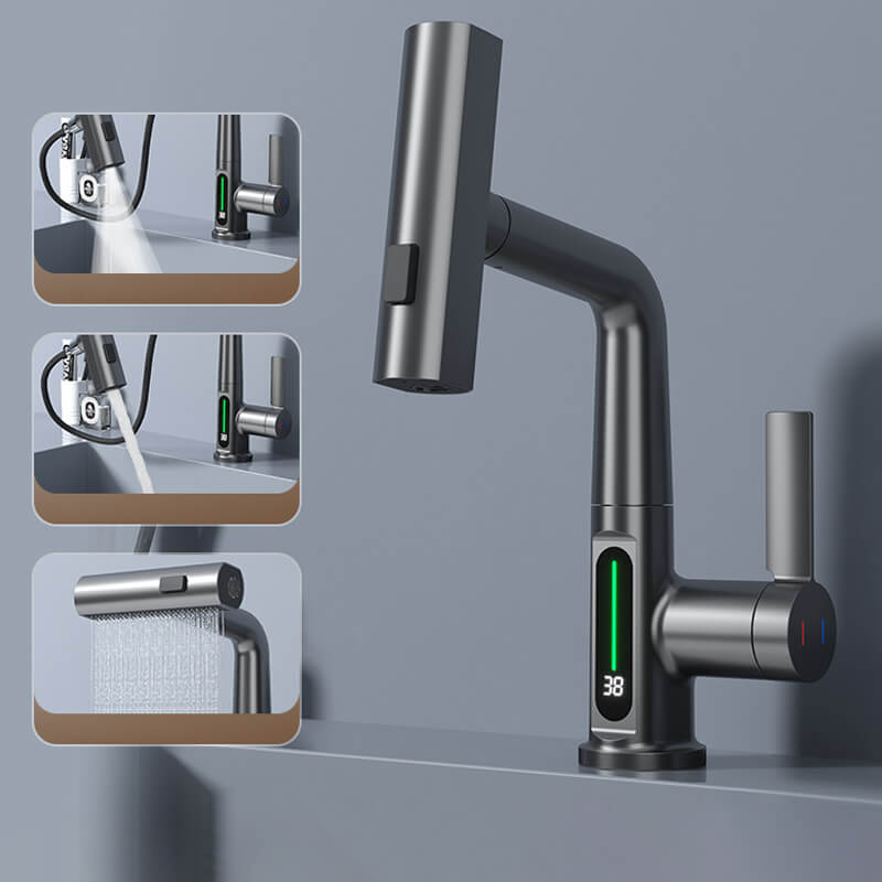 Flexible Water Tap - WaterMaster-Black Metal with display-Nora Luxe