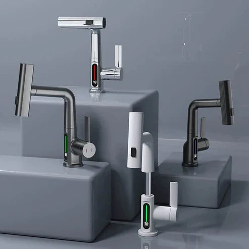 Flexible Water Tap - WaterMaster-Black with display-Nora Luxe