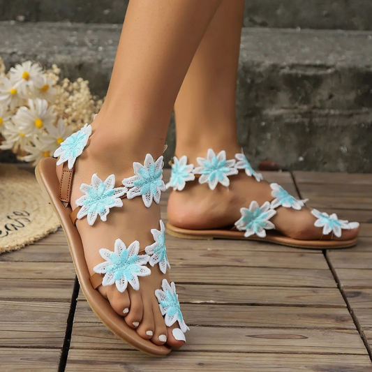 Women's Pretty Flower Sandals Lina - Pexav