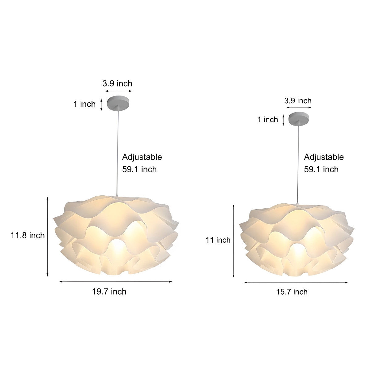 Petals Design Adjustable LED Pendant Ceiling Light