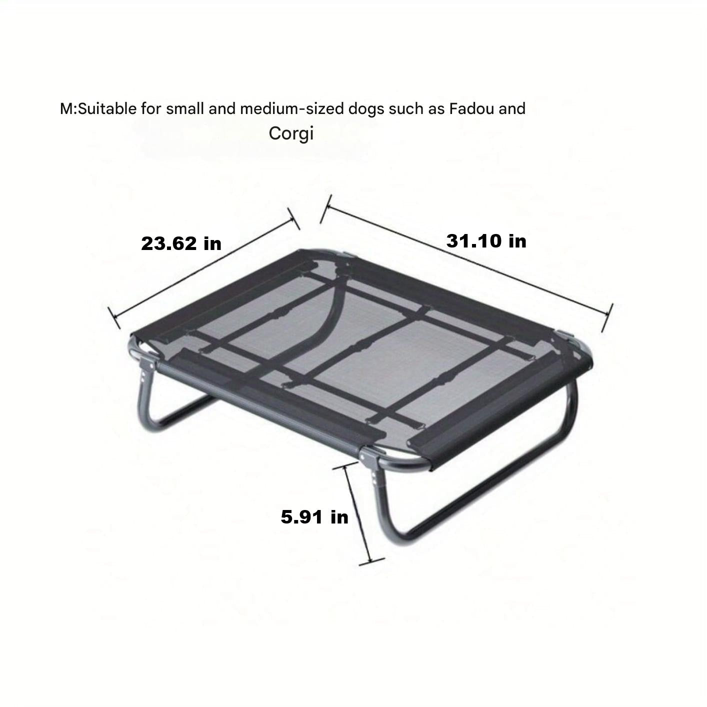 Foldable Dog Stretcher - TravelBuddy-Black-S-Nora Luxe
