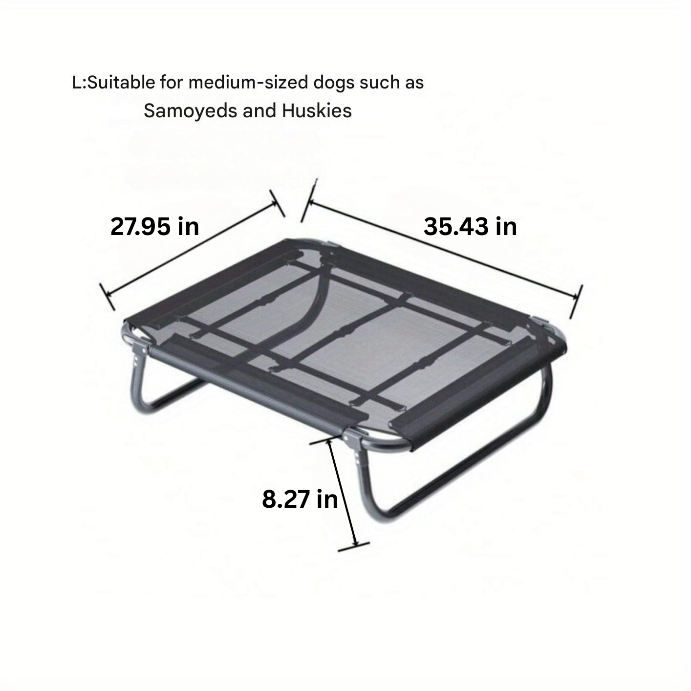 Foldable Dog Stretcher - TravelBuddy-Black-S-Nora Luxe