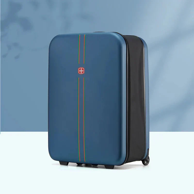 Foldable hard shell suitcase – Porto-Dark blue-S (42 L)-Nora Luxe