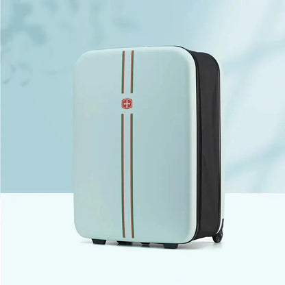 Foldable hard shell suitcase – Porto-Light green-S (42 L)-Nora Luxe