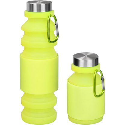 Foldable Shockproof Water Bottle-Green 500 ml-Nora Luxe