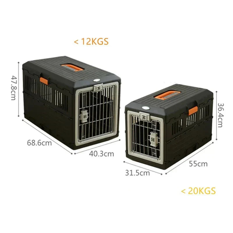 Foldable Travel Basket for Dogs and Cats - PetVoyager-Less than 12 kg-Nora Luxe