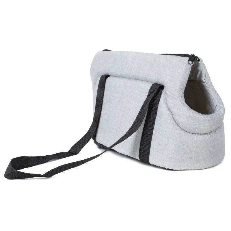 Foldable Travel Basket for Dogs - CarryPaws-Gray-M-Nora Luxe