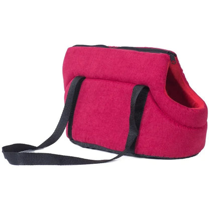 Foldable Travel Basket for Dogs - CarryPaws-Red-M-Nora Luxe