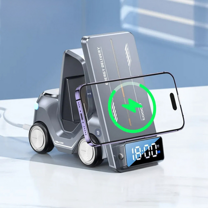 Multi-Function Wireless Charging Pad with Clock and LED Light - Pexav