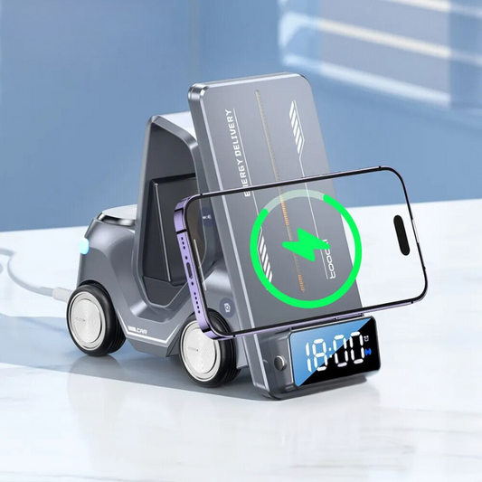 Multi-Function Wireless Charging Pad with Clock and LED Light - Pexav