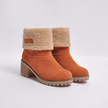 FrostStep Winter Boots | Insulated Winter Ankle Boots with Heel for Women-Black-6-Nora Luxe