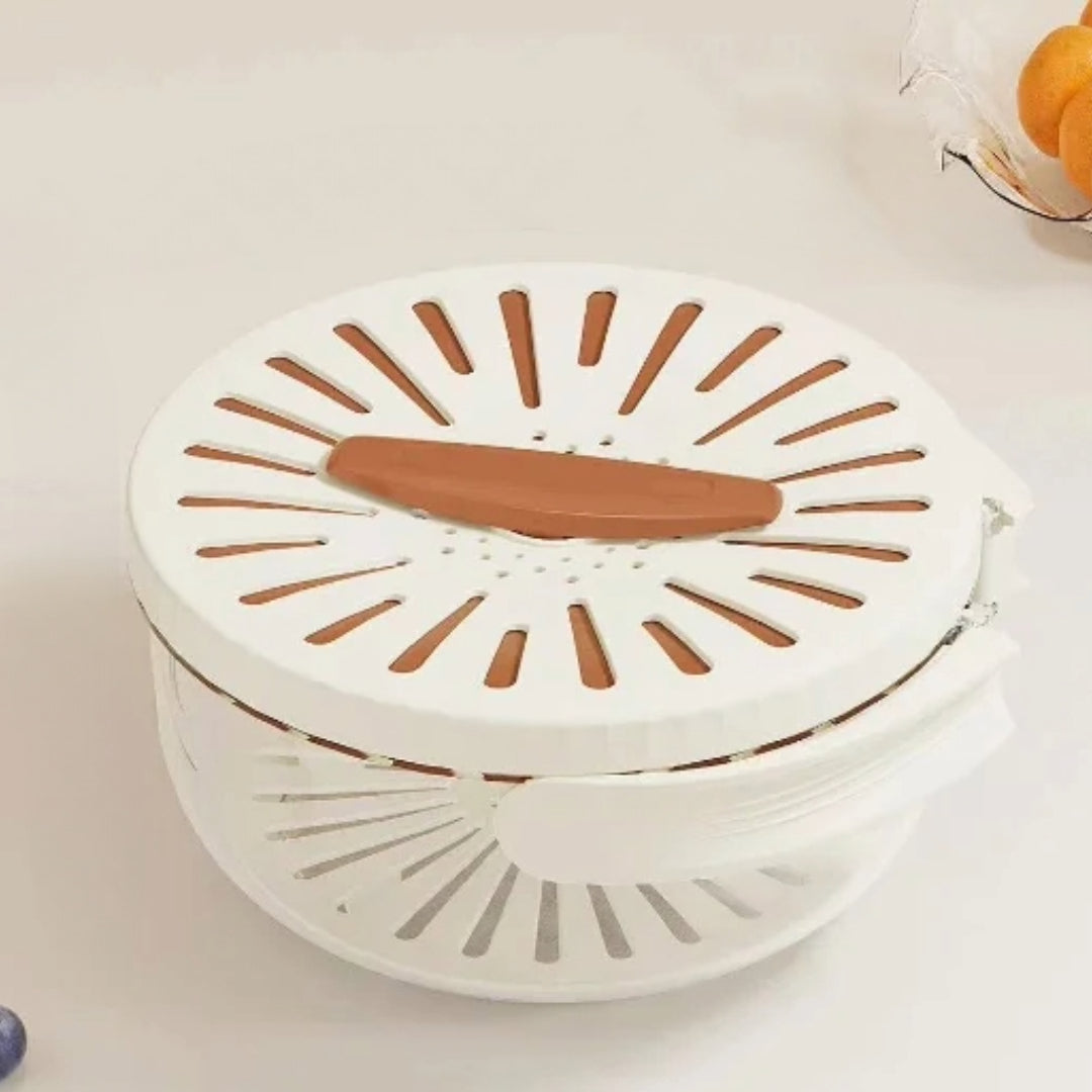 Fruit and Vegetable Storage Container - FreshSeal-Brown-Nora Luxe