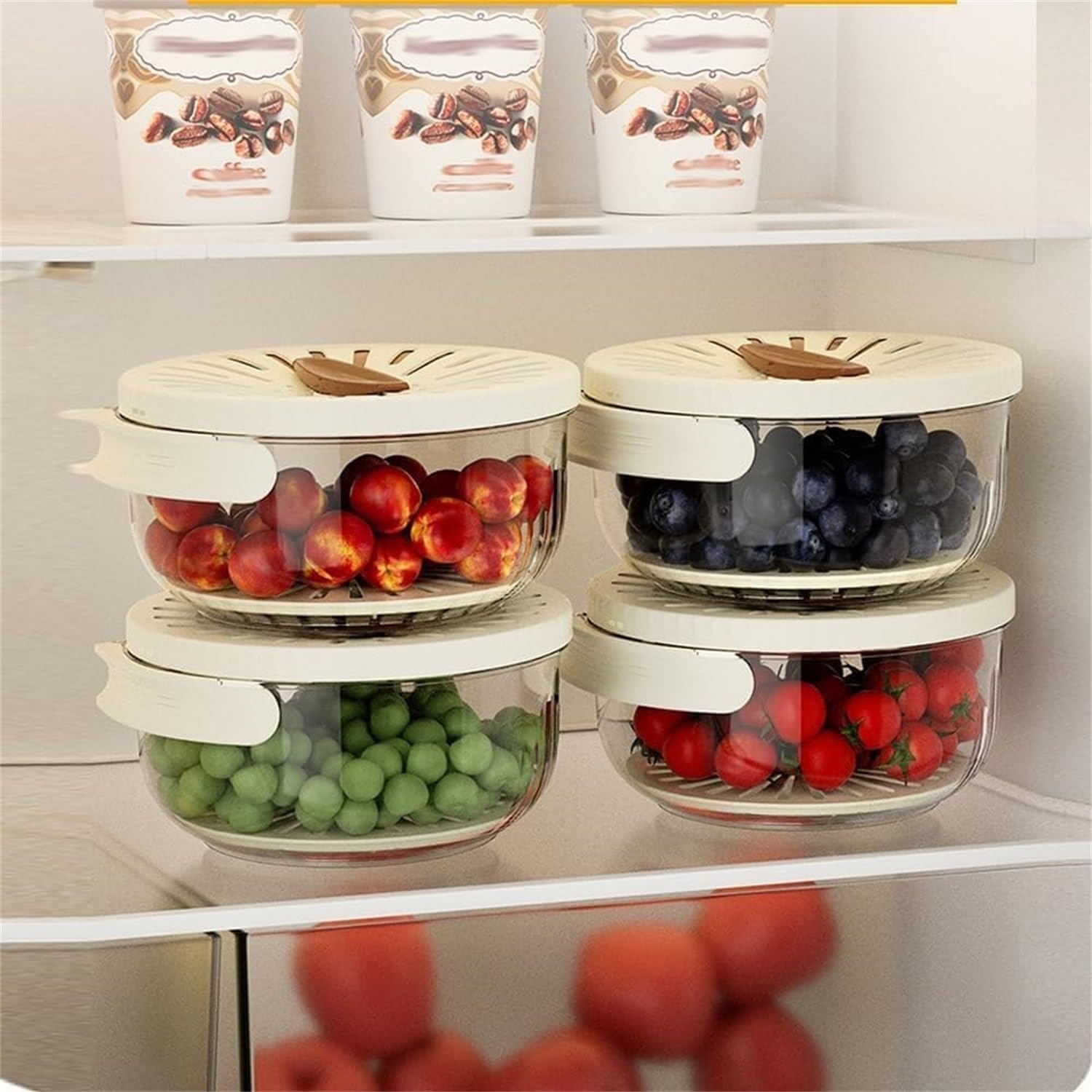 Fruit and Vegetable Storage Container - FreshSeal-White-Nora Luxe
