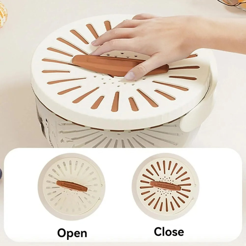 Fruit and Vegetable Storage Container - FreshSeal-White-Nora Luxe