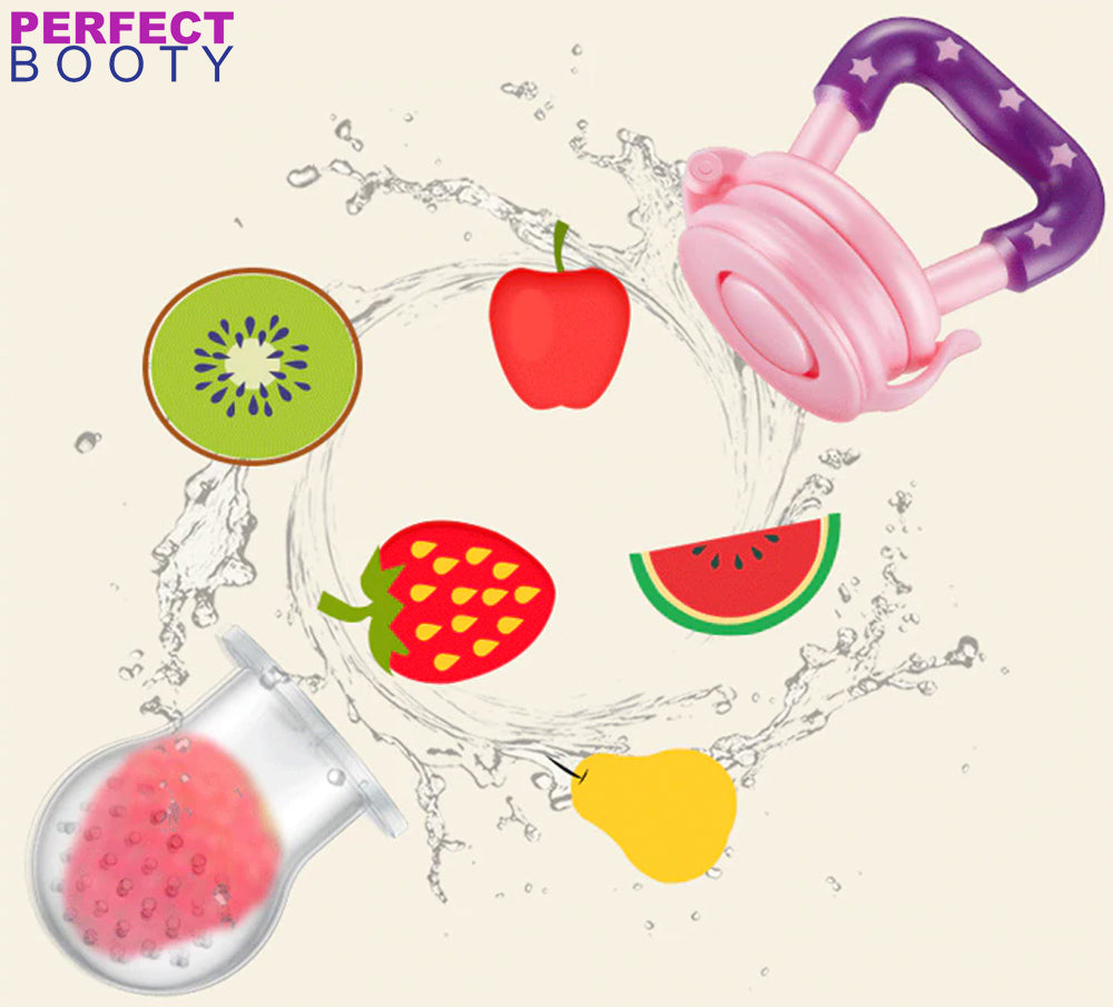 Fruit spear - BabyBite-Pink-Nora Luxe
