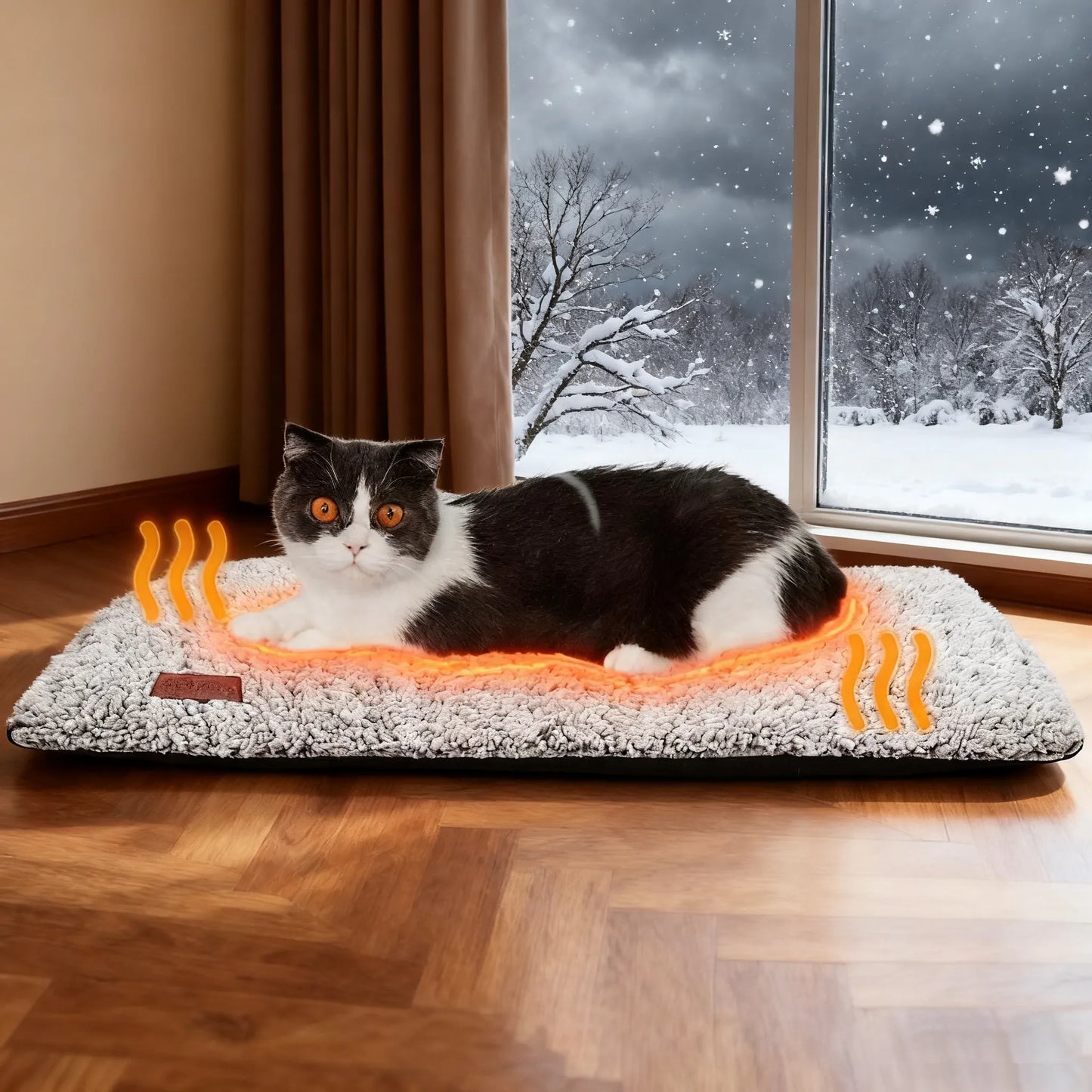 Cozy Heated Cat Bed | Warm Pet Mat - Pexav