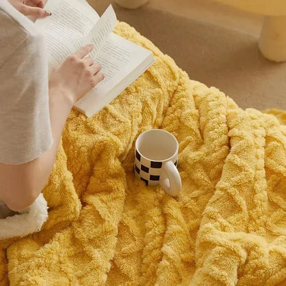 Soft Plush Lamb Wool Throw Blanket